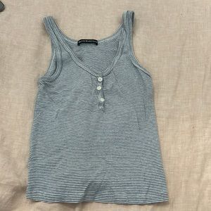 Blue and white brandy Melville tank top